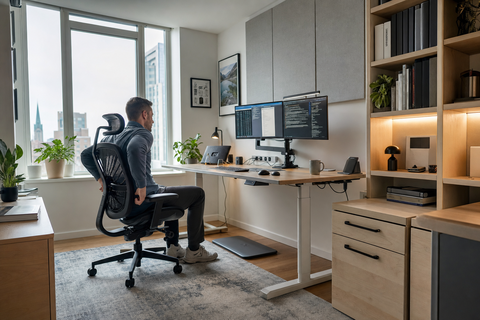 Hoe richt je een klein kantoor efficiënt in zonder in te leveren op ergonomie en uitstraling?